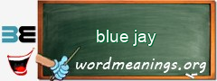 WordMeaning blackboard for blue jay